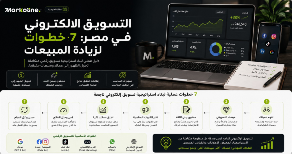 التسويق الالكتروني في مصر: 7 خطوات لزيادة المبيعات
